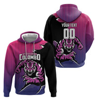 Custom Colombo Cricket Strikers Zip Hoodie Strike To Conquer - Wonder Print Shop