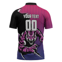 Custom Colombo Cricket Strikers Zipper Polo Shirt Strike To Conquer - Wonder Print Shop