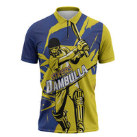 Custom Dambulla Cricket Sixers Zipper Polo Shirt Ignite The Pride - Wonder Print Shop