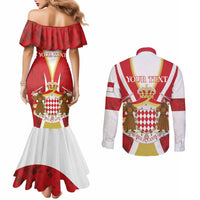 Personalized Monaco Couples Matching Mermaid Dress and Long Sleeve Button Shirt Deo Juvante