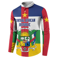 Personalized Central African Republic Button Sweatshirt Zo Kwe Zo Flag Style - Wonder Print Shop