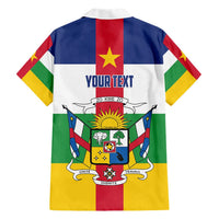 Personalized Central African Republic Family Matching Short Sleeve Bodycon Dress and Hawaiian Shirt Zo Kwe Zo Flag Style - Wonder Print Shop