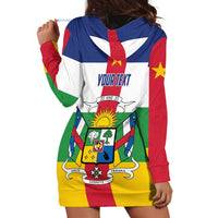 Personalized Central African Republic Hoodie Dress Zo Kwe Zo Flag Style - Wonder Print Shop