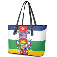 Central African Republic Leather Tote Bag Zo Kwe Zo Flag Style - Wonder Print Shop