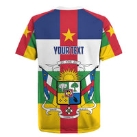 Personalized Central African Republic Rugby Jersey Zo Kwe Zo Flag Style - Wonder Print Shop