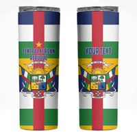 Personalized Central African Republic Skinny Tumbler Zo Kwe Zo Flag Style - Wonder Print Shop