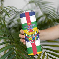 Personalized Central African Republic Skinny Tumbler Zo Kwe Zo Flag Style - Wonder Print Shop