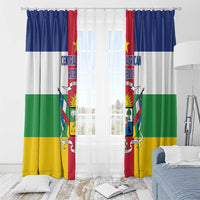 Central African Republic Window Curtain Zo Kwe Zo Flag Style - Wonder Print Shop