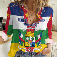 Personalized Central African Republic Women Casual Shirt Zo Kwe Zo Flag Style - Wonder Print Shop