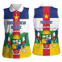 Personalized Central African Republic Women Sleeveless Polo Shirt Zo Kwe Zo Flag Style - Wonder Print Shop