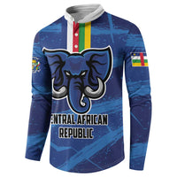 Custom Central African Republic Football Button Sweatshirt Go Les Fauves - Wonder Print Shop