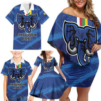 Custom Central African Republic Football Family Matching Off Shoulder Short Dress and Hawaiian Shirt Go Les Fauves - Wonder Print Shop