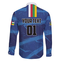 Custom Central African Republic Football Family Matching Short Sleeve Bodycon Dress and Hawaiian Shirt Go Les Fauves - Wonder Print Shop