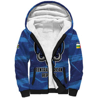 Custom Central African Republic Football Sherpa Hoodie Go Les Fauves - Wonder Print Shop