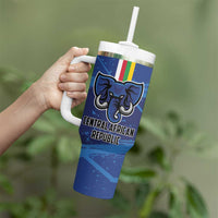 Custom Central African Republic Football Tumbler With Handle Go Les Fauves - Wonder Print Shop