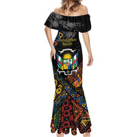 Personalized Central African Republic Mermaid Dress Protea African Pattern - Wonder Print Shop