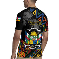 Personalized Central African Republic Rugby Jersey Protea African Pattern - Wonder Print Shop