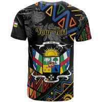 Personalized Central African Republic T Shirt Protea African Pattern - Wonder Print Shop