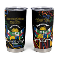 Personalized Central African Republic Tumbler Cup Protea African Pattern - Wonder Print Shop