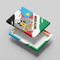 South Sudan Canvas Wall Art Grunge Flag Style - Wonder Print Shop