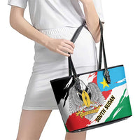 South Sudan Leather Tote Bag Grunge Flag Style - Wonder Print Shop