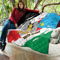South Sudan Quilt Grunge Flag Style - Wonder Print Shop