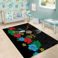 South Sudan Area Rug Hibiscus Floral African Pattern - Wonder Print Shop
