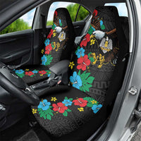 South Sudan Car Seat Cover Hibiscus Floral African Pattern - Wonder Print Shop