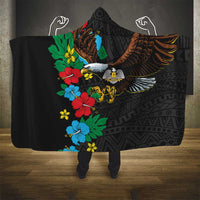 South Sudan Hooded Blanket Hibiscus Floral African Pattern