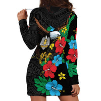 South Sudan Hoodie Dress Hibiscus Floral African Pattern - Wonder Print Shop