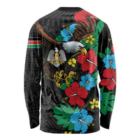 South Sudan Long Sleeve Shirt Hibiscus Floral African Pattern - Wonder Print Shop
