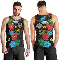 South Sudan Men Tank Top Hibiscus Floral African Pattern - Wonder Print Shop