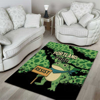 Portland Frog Resist Area Rug Frogs Against Fascism - Wonder Print Shop