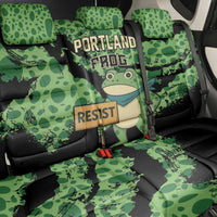 Portland Frog Resist Back Car Seat Cover Frogs Against Fascism - Wonder Print Shop