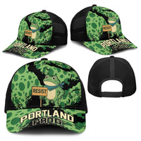 Portland Frog Resist Baseball Net Cap Frogs Against Fascism - Wonder Print Shop