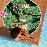 Portland Frog Resist Beach Blanket Frogs Against Fascism - Wonder Print Shop
