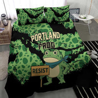 Portland Frog Resist Bedding Set Frogs Against Fascism - Wonder Print Shop