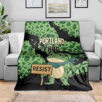 Portland Frog Resist Blanket Frogs Against Fascism - Wonder Print Shop