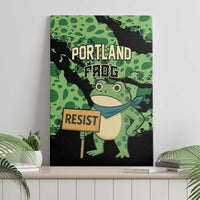 Portland Frog Resist Canvas Wall Art Frogs Against Fascism - Wonder Print Shop