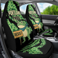 Portland Frog Resist Car Seat Cover Frogs Against Fascism - Wonder Print Shop
