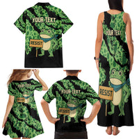 Personalized Portland Frog Resist Family Matching Tank Maxi Dress and Hawaiian Shirt Frogs Against Fascism - Wonder Print Shop