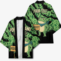 Personalized Portland Frog Resist Kimono Frogs Against Fascism - Wonder Print Shop