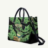 Portland Frog Resist Leather Bag Frogs Against Fascism - Wonder Print Shop