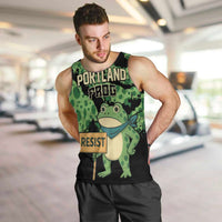 Personalized Portland Frog Resist Men Tank Top Frogs Against Fascism - Wonder Print Shop