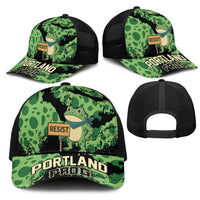 Portland Frog Resist Mesh Trucker Cap Frogs Against Fascism - Wonder Print Shop