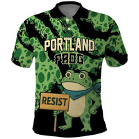 Personalized Portland Frog Resist Polo Shirt Frogs Against Fascism - Wonder Print Shop