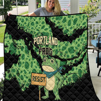Portland Frog Resist Quilt Frogs Against Fascism - Wonder Print Shop