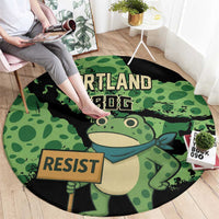 Portland Frog Resist Round Carpet Frogs Against Fascism - Wonder Print Shop