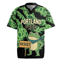 Personalized Portland Frog Resist Rugby Jersey Frogs Against Fascism - Wonder Print Shop