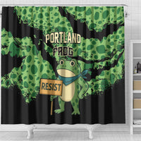 Portland Frog Resist Shower Curtain Frogs Against Fascism - Wonder Print Shop